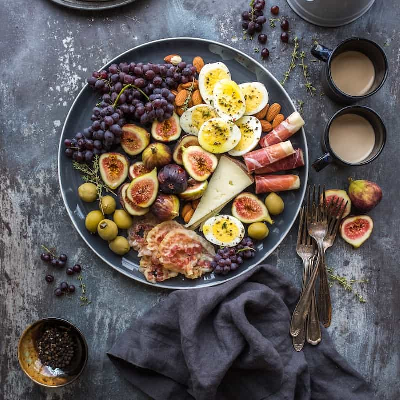 Photo of beautifully arranged food